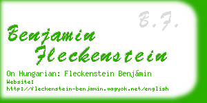 benjamin fleckenstein business card